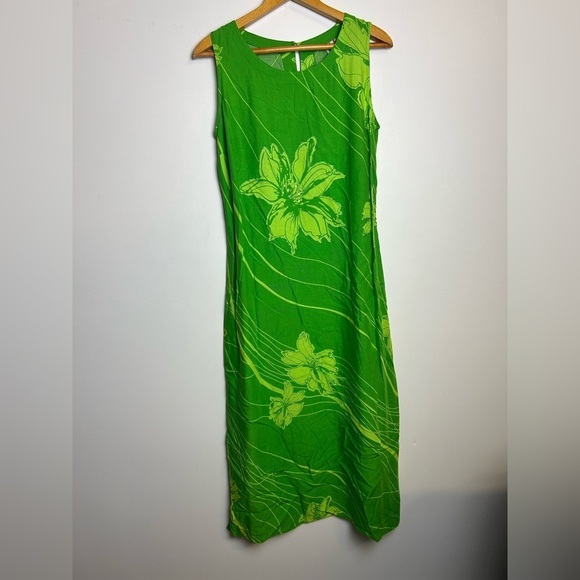 VTG Y2K R&K Originals Midi Dress Women Size 10 Beaded Sequins Floral Slits Hem - Picture 3 of 15